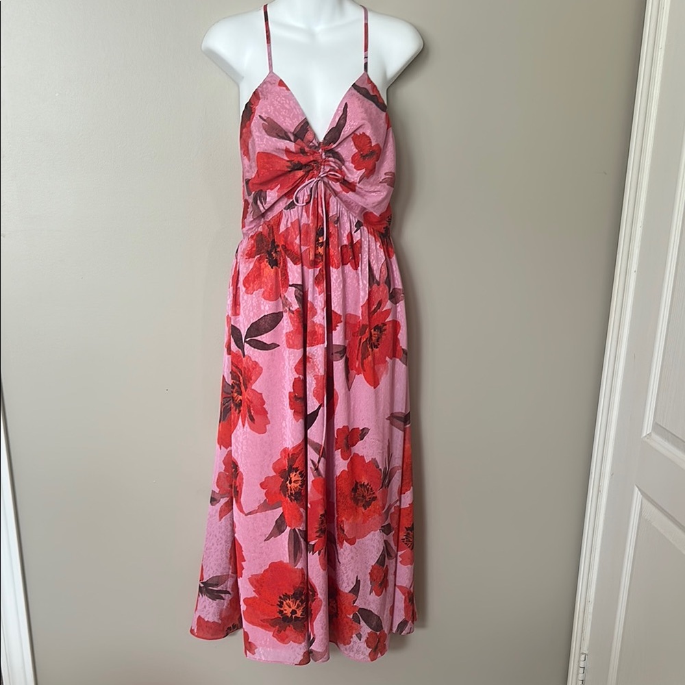 Adelyn Rae Orange Pink Maxi Sundress